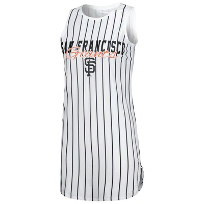 Shop Concepts Sport White San Francisco Giants Reel Pinstripe Knit Sleeveless Nightshirt