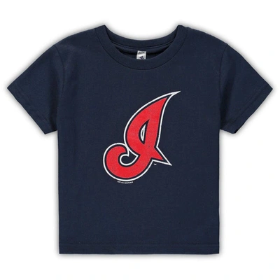 Shop Soft As A Grape Toddler  Navy Cleveland Indians Cooperstown Collection Shutout T-shirt