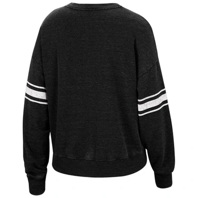 Shop Top Of The World Black Oklahoma Sooners Camden Sleeve Stripe Washed Pullover Sweatshirt