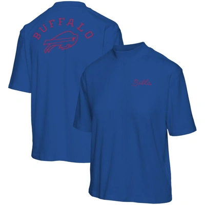 Shop Junk Food Royal Buffalo Bills Half-sleeve Mock Neck T-shirt