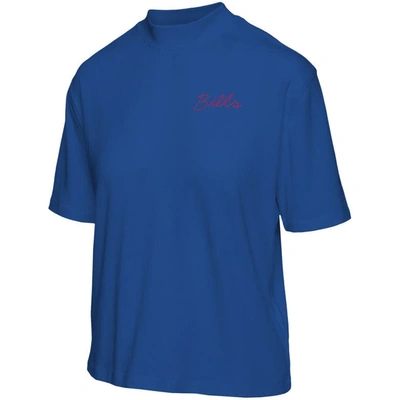 Shop Junk Food Royal Buffalo Bills Half-sleeve Mock Neck T-shirt