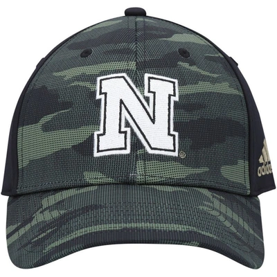 Shop Adidas Originals Adidas Camo Nebraska Huskers Military Appreciation Primegreen Flex Hat