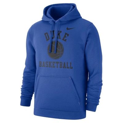Shop Nike Royal Duke Blue Devils Basketball Club Fleece Pullover Hoodie