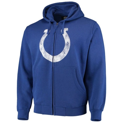 Shop Starter G-iii Sports By Carl Banks Royal Indianapolis Colts Primary Logo Full-zip Hoodie