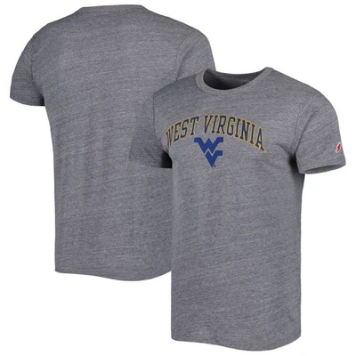 Shop League Collegiate Wear Heather Gray West Virginia Mountaineers 1965 Arch Victory Falls Tri-blend T-s