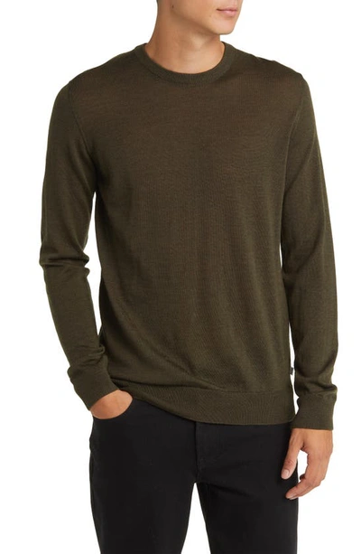 Shop Nn07 New Barca 6630 Merino Wool Sweater In Dark Green Melange