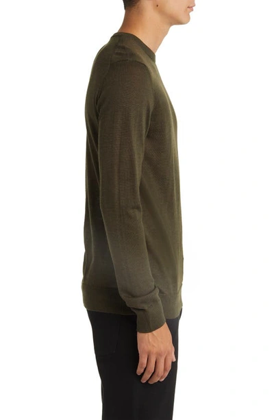 Shop Nn07 New Barca 6630 Merino Wool Sweater In Dark Green Melange