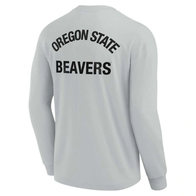 Shop Fanatics Signature Unisex  Gray Oregon State Beavers Elements Super Soft Long Sleeve T-shirt