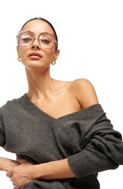 Shop Equipment Lilou V-neck Cashmere Sweater In Heather Grey