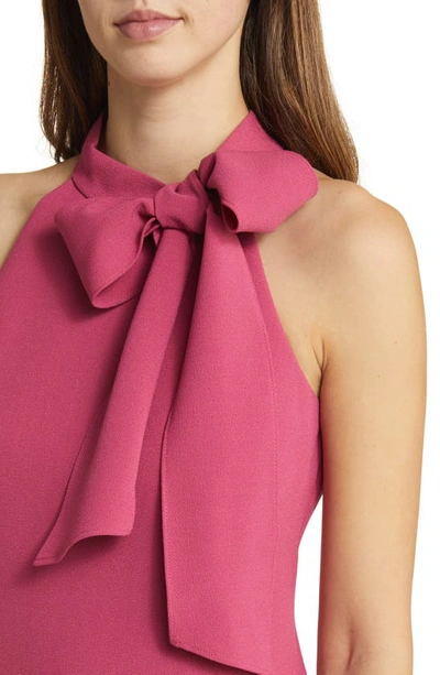 Shop Vince Camuto Tie Neck A-line Dress In Rose