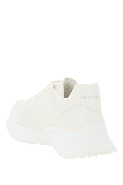 Shop Alexander Mcqueen Leather Sprint Runner Sneakers Men In White
