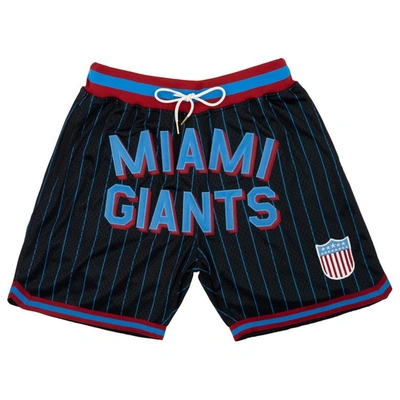 Shop Rings & Crwns Black Miami Giants Replica Mesh Shorts