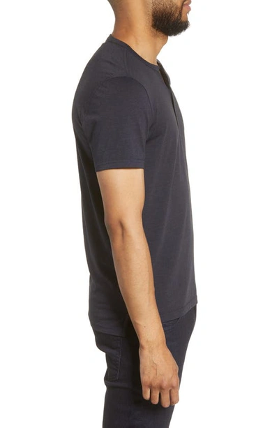 John Varvatos Regular Fit Henley T-shirt In Navy