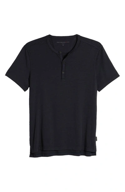 Shop John Varvatos Regular Fit Henley T-shirt In Navy