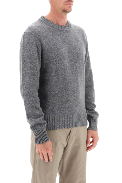 Shop Ami Alexandre Mattiussi Ami Alexandre Matiussi Cashmere And Wool Sweater Men In Gray