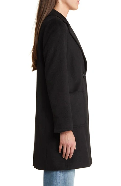 Shop Sam Edelman Wool Blend Blazer Coat In Black