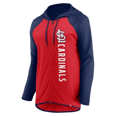 Shop Fanatics Branded Red/navy St. Louis Cardinals Forever Fan Full-zip Hoodie Jacket