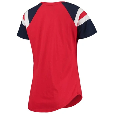 Shop Starter Red/navy St. Louis Cardinals Game On Notch Neck Raglan T-shirt