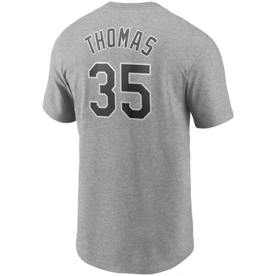 Shop Nike Frank Thomas Heathered Gray Chicago White Sox Cooperstown Collection Name & Number T-shirt In Heather Gray