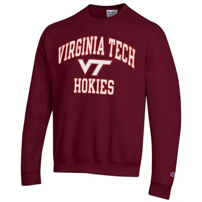 Shop Champion Maroon Virginia Tech Hokies High Motor Pullover Sweatshirt