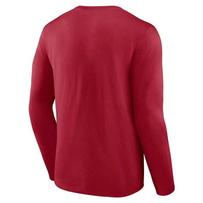 Shop Fanatics Branded Crimson Oklahoma Sooners Distressed Arch Over Logo Long Sleeve T-shirt