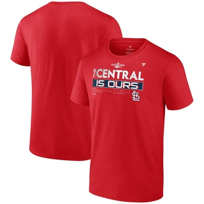 Shop Fanatics Branded Red St. Louis Cardinals 2022 Nl Central Division Champions Locker Room T-shirt