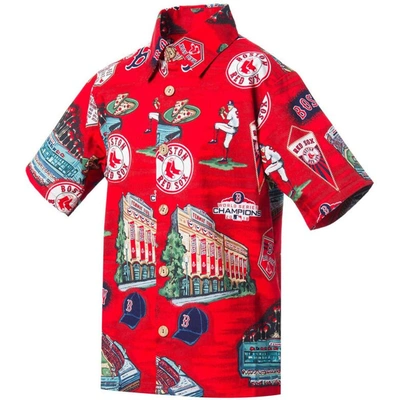 Shop Reyn Spooner Youth  Red Boston Red Sox Scenic Button-up Shirt