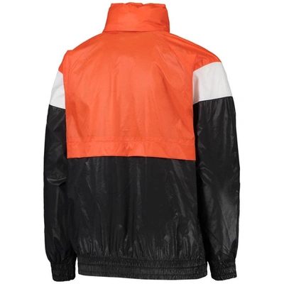 Shop Outerstuff Youth Orange/black Philadelphia Flyers Goal Line Full-zip Hoodie Windbreaker Jacket