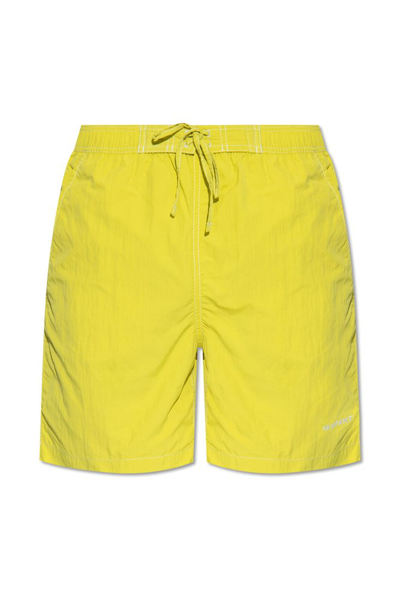 Shop Isabel Marant Hydra Logo Embroidered Swim Shorts In Yellow