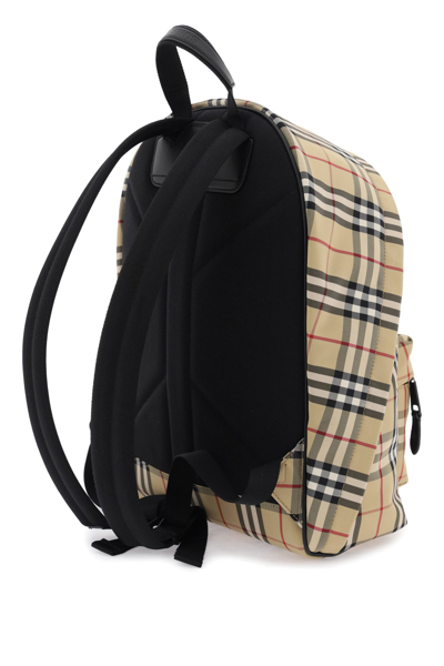 Shop Burberry Check Backpack Men In Multicolor