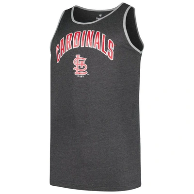 Shop Profile Heather Charcoal St. Louis Cardinals Big & Tall Arch Over Logo Tank Top