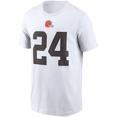 Shop Nike Nick Chubb White Cleveland Browns Player Name & Number T-shirt