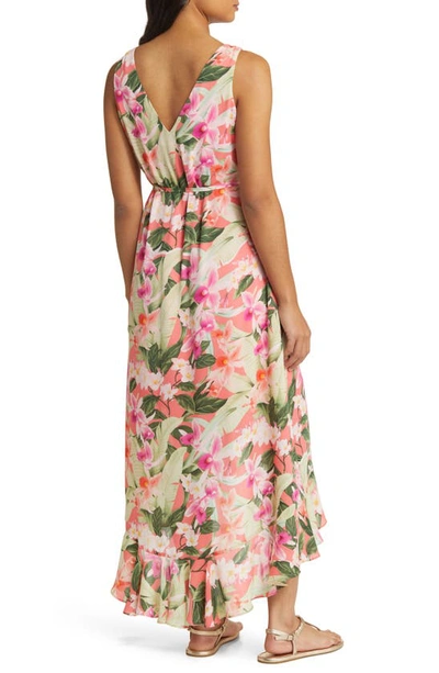 Shop Tommy Bahama Legacy Blooms Sleeveless Maxi Dress In Pure Coral