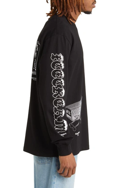 Shop Icecream Loosie Long Sleeve Graphic T-shirt In Black