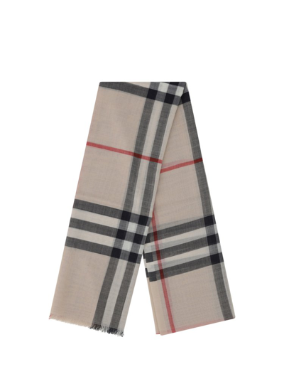 Shop Burberry Giant Check Frayed In Multi