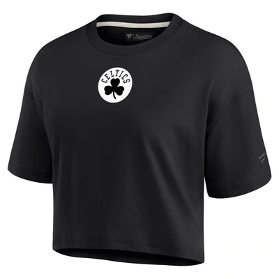 Shop Fanatics Signature Black Boston Celtics Elements Super Soft Boxy Cropped T-shirt