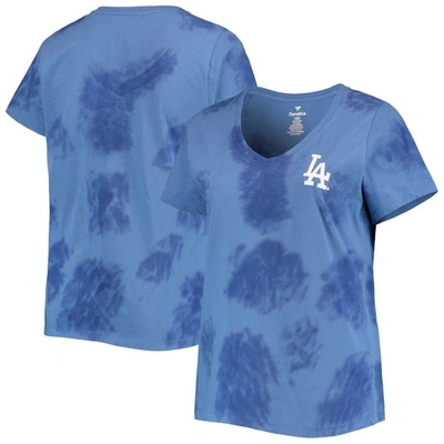Shop Profile Royal Los Angeles Dodgers Plus Size Cloud V-neck T-shirt