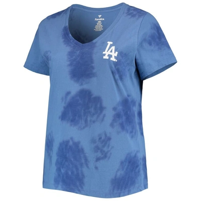 Shop Profile Royal Los Angeles Dodgers Plus Size Cloud V-neck T-shirt