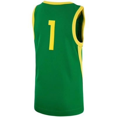 Shop Nike Youth  #1 Green Oregon Ducks Team Replica Basketball Jersey