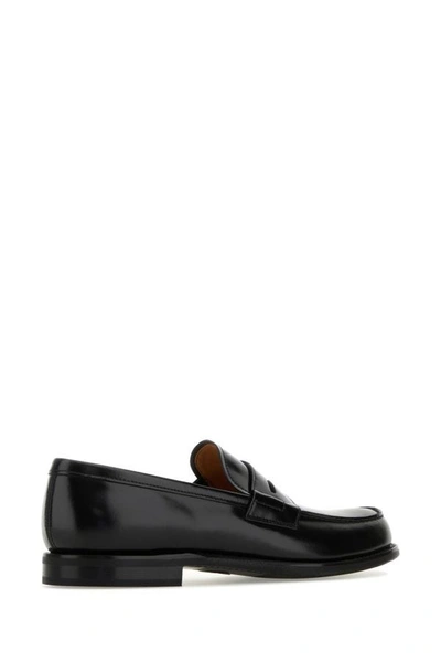 Shop Church's Man Black Leather Loafers