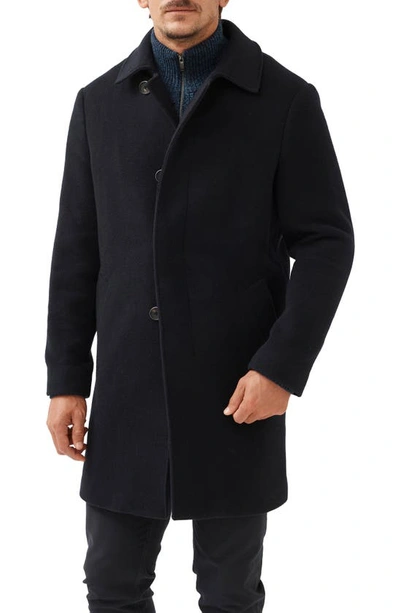 Rodd & Gunn Murchison Wool Blend Overcoat In Midnight