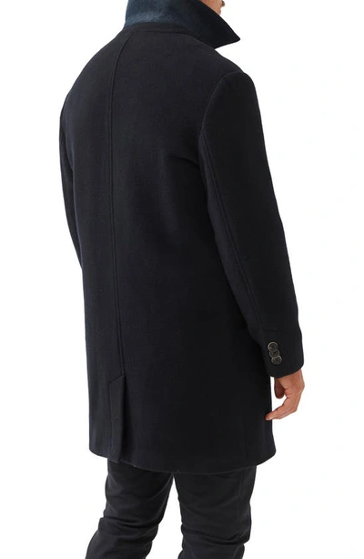 Shop Rodd & Gunn Murchison Wool Blend Overcoat In Midnight