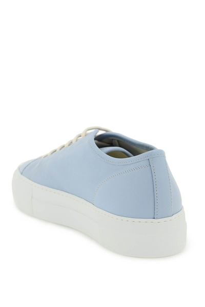 Shop Common Projects Leather Tournament Low Super Sneakers Women In Blue