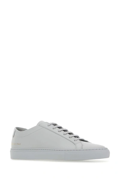 Shop Common Projects Man Grey Leather Achilles Sneakers In Gray