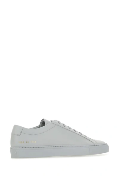 Shop Common Projects Man Grey Leather Achilles Sneakers In Gray
