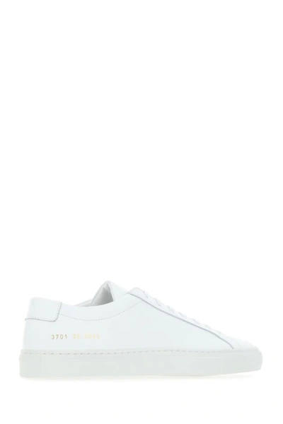 Shop Common Projects Woman White Leather Original Achilles Sneakers