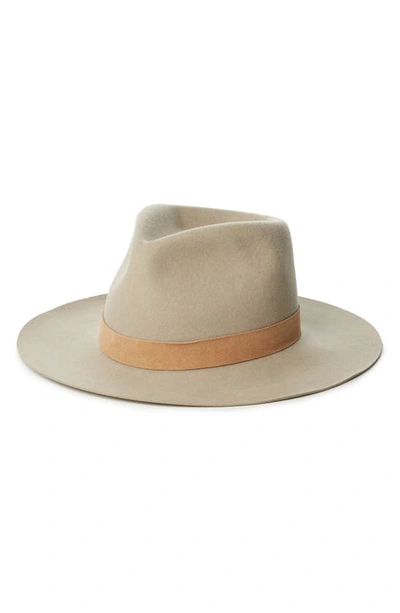 Shop Janessa Leone Ross Wool Fedora In Clay