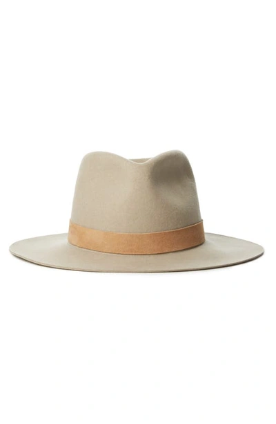 Shop Janessa Leone Ross Wool Fedora In Clay