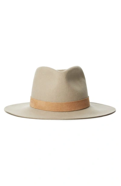 Janessa Leone Ross Wool Fedora In Clay