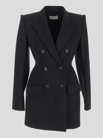 Shop Sportmax Double Breasted Tailored Jacket In Black